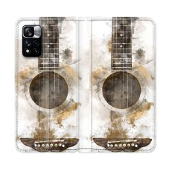 Housse cuir portefeuille Pour Xiaomi Redmi Note 11 Pro / 11 Pro 5G Musique Guitare Tag