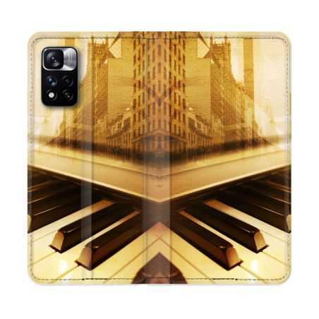 Housse cuir portefeuille Pour Xiaomi Redmi Note 11 Pro / 11 Pro 5G Musique Piano Retro