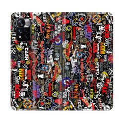 Housse cuir portefeuille Pour Xiaomi Redmi Note 11 Pro / 11 Pro 5G Musique Rock Groupe