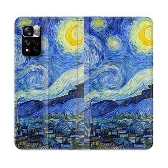 Housse cuir portefeuille Pour Xiaomi Redmi Note 11 Pro / 11 Pro 5G Peinture La nuit étoilée