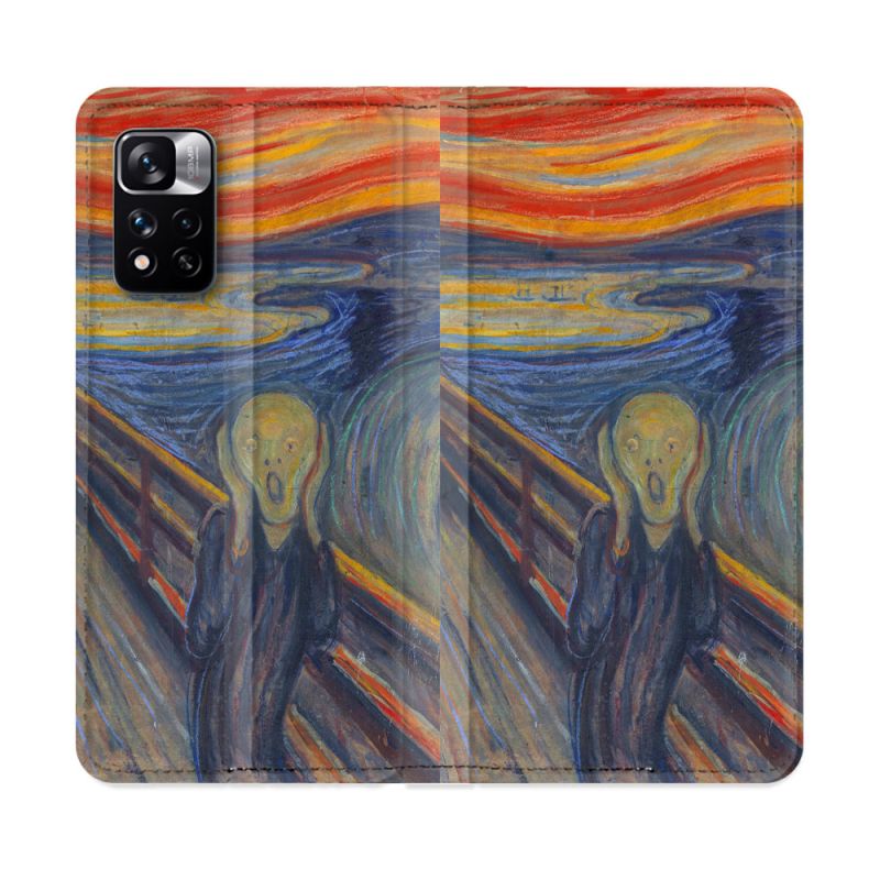 Housse cuir portefeuille Pour Xiaomi Redmi Note 11 Pro / 11 Pro 5G Peinture Le Cri