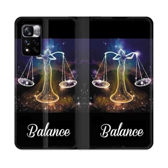 Housse cuir portefeuille Pour Xiaomi Redmi Note 11 Pro / 11 Pro 5G Signe Zodiaque 2 Balance