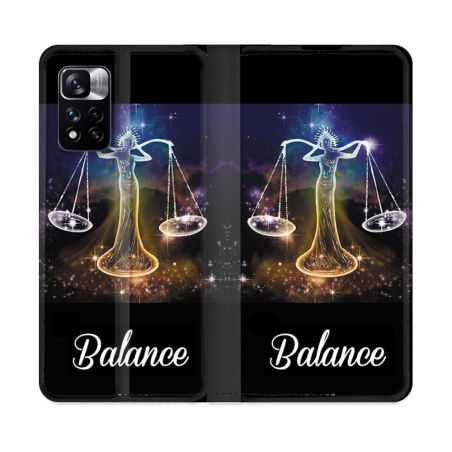 Housse cuir portefeuille Pour Xiaomi Redmi Note 11 Pro / 11 Pro 5G Signe Zodiaque 2 Balance