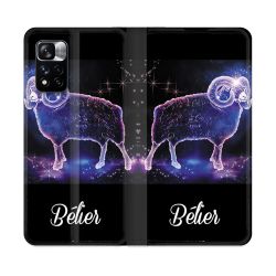 Housse cuir portefeuille Pour Xiaomi Redmi Note 11 Pro / 11 Pro 5G Signe Zodiaque 2 Bélier