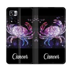 Housse cuir portefeuille Pour Xiaomi Redmi Note 11 Pro / 11 Pro 5G Signe Zodiaque 2 Cancer
