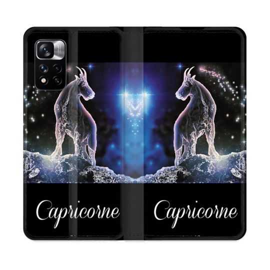 Housse cuir portefeuille Pour Xiaomi Redmi Note 11 Pro / 11 Pro 5G Signe Zodiaque 2 Capricorne