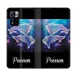 Housse cuir portefeuille Pour Xiaomi Redmi Note 11 Pro / 11 Pro 5G Signe Zodiaque 2 Poisson
