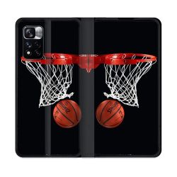 Housse cuir portefeuille Pour Xiaomi Redmi Note 11 Pro / 11 Pro 5G Sport Basket Panier