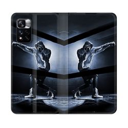 Housse cuir portefeuille Pour Xiaomi Redmi Note 11 Pro / 11 Pro 5G Sport Boxe Poing