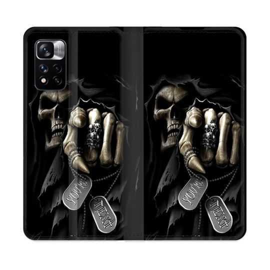 Housse cuir portefeuille Pour Xiaomi Redmi Note 11 Pro / 11 Pro 5G Tete de Mort Your Next