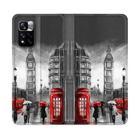 Housse cuir portefeuille Pour Xiaomi Redmi Note 11 Pro / 11 Pro 5G Voyage Angleterre Londres Vintage