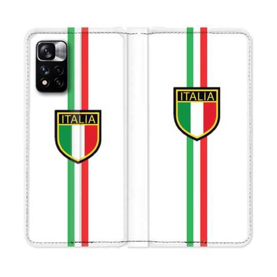 Housse cuir portefeuille Pour Xiaomi Redmi Note 11 Pro / 11 Pro 5G Voyage Italie 3 Blanc