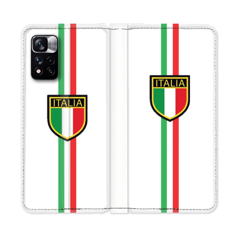Housse cuir portefeuille Pour Xiaomi Redmi Note 11 Pro / 11 Pro 5G Voyage Italie 3 Blanc