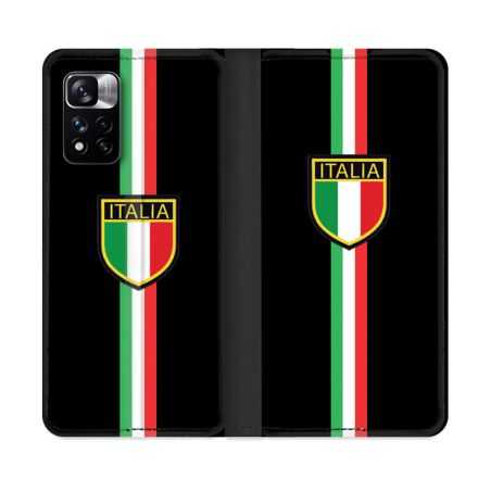 Housse cuir portefeuille Pour Xiaomi Redmi Note 11 Pro / 11 Pro 5G Voyage Italie 3 Noir