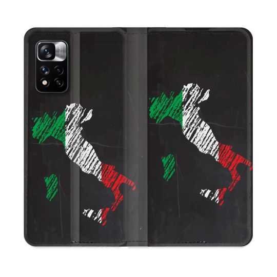Housse cuir portefeuille Pour Xiaomi Redmi Note 11 Pro / 11 Pro 5G Voyage Italie Botte
