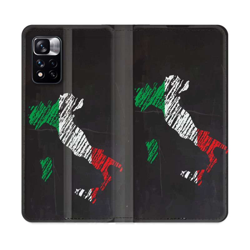 Housse cuir portefeuille Pour Xiaomi Redmi Note 11 Pro / 11 Pro 5G Voyage Italie Botte