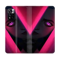 Housse cuir portefeuille Pour Xiaomi Redmi Note 11 Pro / 11 Pro 5G Arcane Jynx Rose