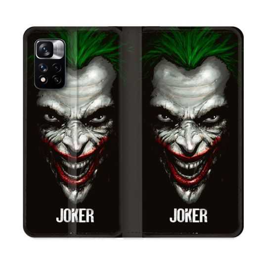 Housse cuir portefeuille Pour Xiaomi Redmi Note 11 Pro / 11 Pro 5G Joker Noir