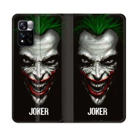 Housse cuir portefeuille Pour Xiaomi Redmi Note 11 Pro / 11 Pro 5G Joker Noir