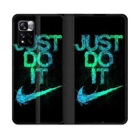 Housse cuir portefeuille Pour Xiaomi Redmi Note 11 Pro / 11 Pro 5G Nike Just Do It