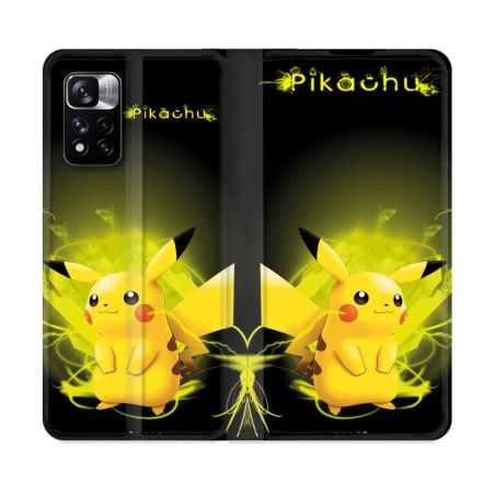Housse cuir portefeuille Pour Xiaomi Redmi Note 11 Pro / 11 Pro 5G Pokemon Pikachu Eclair