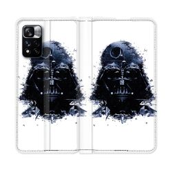 Housse cuir portefeuille Pour Xiaomi Redmi Note 11 Pro / 11 Pro 5G Star Wars - Dark Vador Blanc
