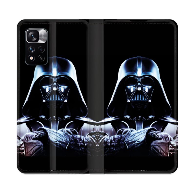 Housse cuir portefeuille Pour Xiaomi Redmi Note 11 Pro / 11 Pro 5G Star Wars - Dark Vador Noir