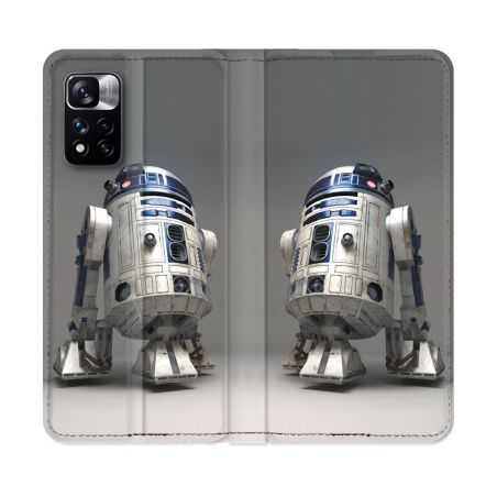 Housse cuir portefeuille Pour Xiaomi Redmi Note 11 Pro / 11 Pro 5G Star Wars - R2D2