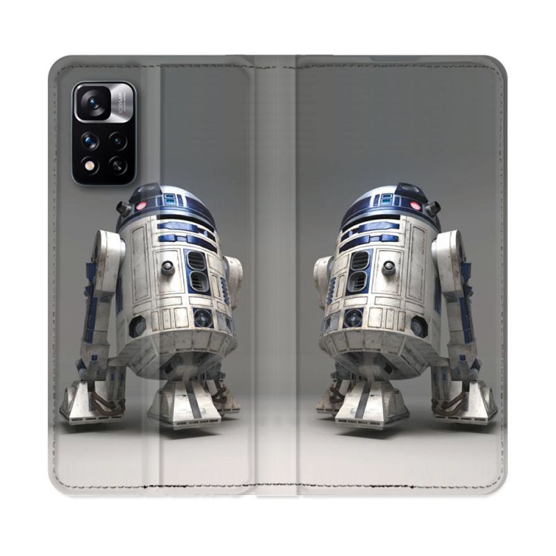 Housse cuir portefeuille Pour Xiaomi Redmi Note 11 Pro / 11 Pro 5G Star Wars - R2D2