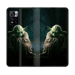 Housse cuir portefeuille Pour Xiaomi Redmi Note 11 Pro / 11 Pro 5G Star Wars - Yoda sombre