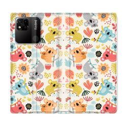 Housse cuir portefeuille Pour Xiaomi Redmi 10A Animal Koala Pattern