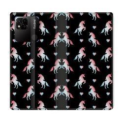 Housse cuir portefeuille Pour Xiaomi Redmi 10A Fantastique Licorne Pattern