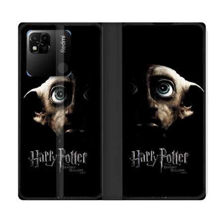 Housse cuir portefeuille Pour Xiaomi Redmi 10A Harry Potter Hollows Dobby