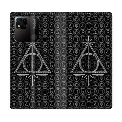 Housse cuir portefeuille Pour Xiaomi Redmi 10A Harry Potter Hollows Triangle Noir