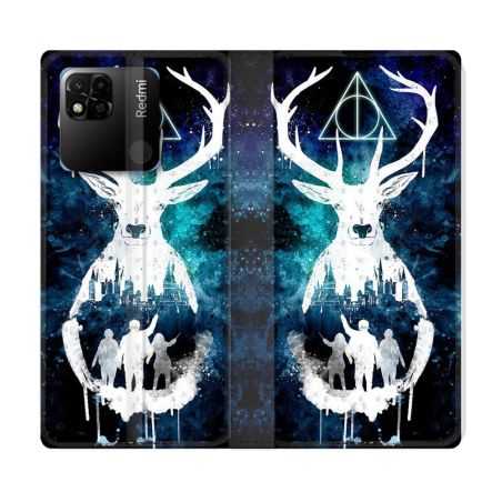 Housse cuir portefeuille Pour Xiaomi Redmi 10A Harry Potter Patronome