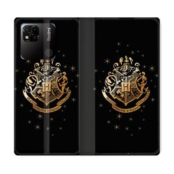 Housse cuir portefeuille Pour Xiaomi Redmi 10A Harry Potter Poudlard