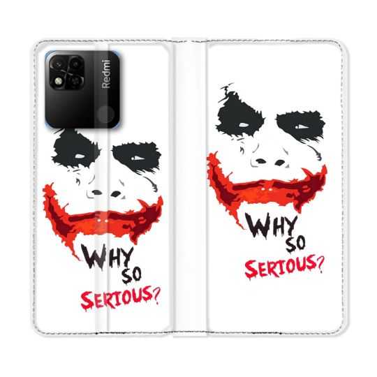 Housse cuir portefeuille Pour Xiaomi Redmi 10A Joker Blanc