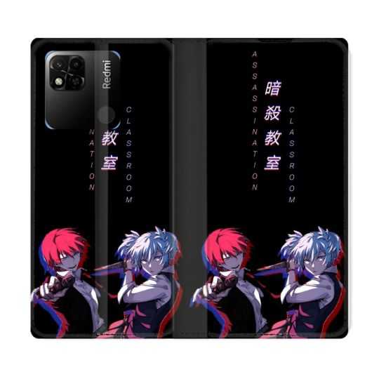 Housse cuir portefeuille Pour Xiaomi Redmi 10A Manga Assassination Classroom Duo