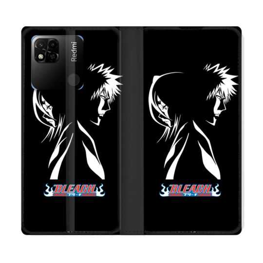 Housse cuir portefeuille Pour Xiaomi Redmi 10A Manga Bleach Duo