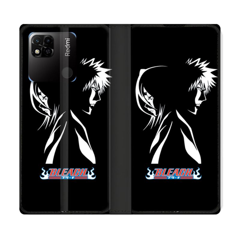 Housse cuir portefeuille Pour Xiaomi Redmi 10A Manga Bleach Duo