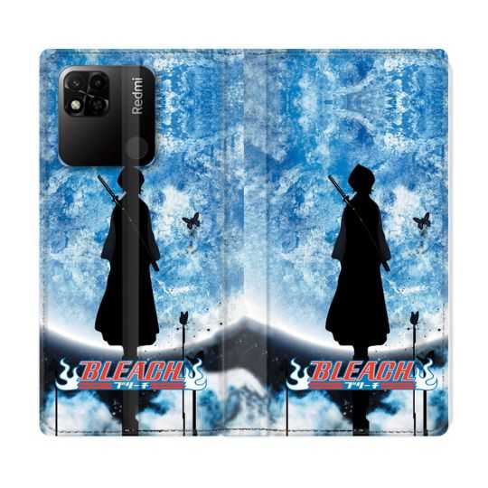 Housse cuir portefeuille Pour Xiaomi Redmi 10A Manga Bleach Lune