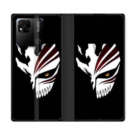Housse cuir portefeuille Pour Xiaomi Redmi 10A Manga Bleach Masque
