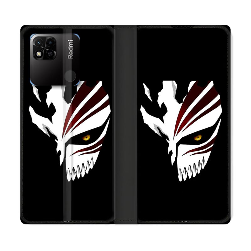 Housse cuir portefeuille Pour Xiaomi Redmi 10A Manga Bleach Masque