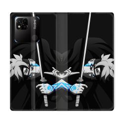 Housse cuir portefeuille Pour Xiaomi Redmi 10A Manga Boruto Epée