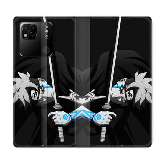 Housse cuir portefeuille Pour Xiaomi Redmi 10A Manga Boruto Epée