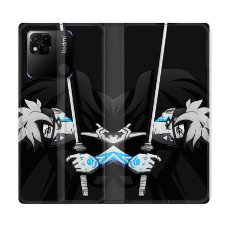 Housse cuir portefeuille Pour Xiaomi Redmi 10A Manga Boruto Epée