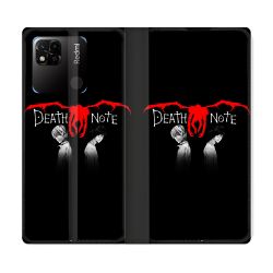 Housse cuir portefeuille Pour Xiaomi Redmi 10A Manga Death Note Noir