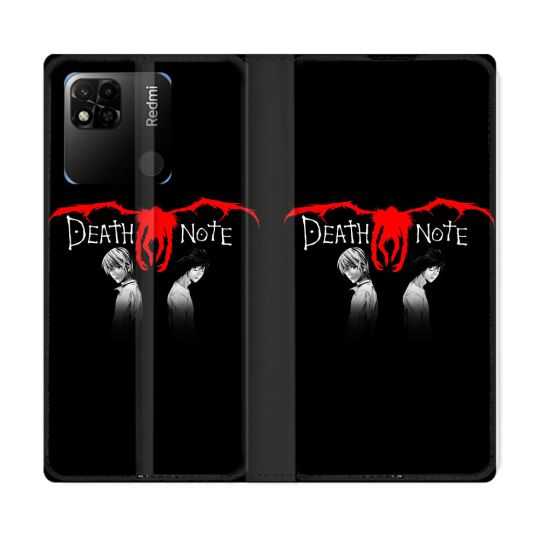 Housse cuir portefeuille Pour Xiaomi Redmi 10A Manga Death Note Noir