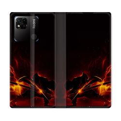 Housse cuir portefeuille Pour Xiaomi Redmi 10A Manga Demon Slayer Electric