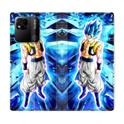 Housse cuir portefeuille Pour Xiaomi Redmi 10A Manga Dragon Ball Gogeta Lumiere